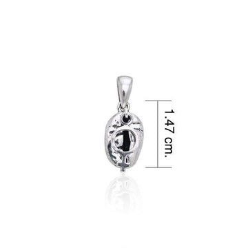 Female Symbol on Coffee Bean Silver Pendant TP398 - Jewelry